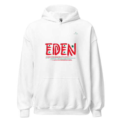EDEN WORDMARK with Green Logo Unisex Hoodie - Kima Kreates