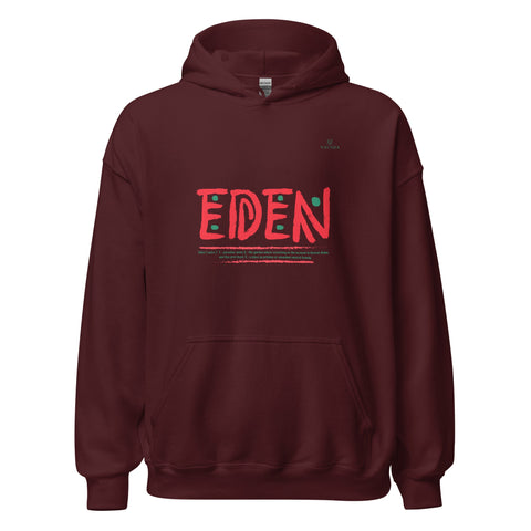 EDEN WORDMARK with Green Logo Unisex Hoodie - Kima Kreates