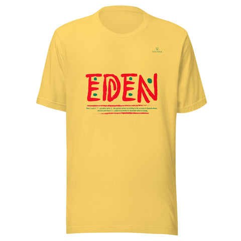EDEN WORDMARK with Green Logo Unisex T-Shirt - Kima Kreates