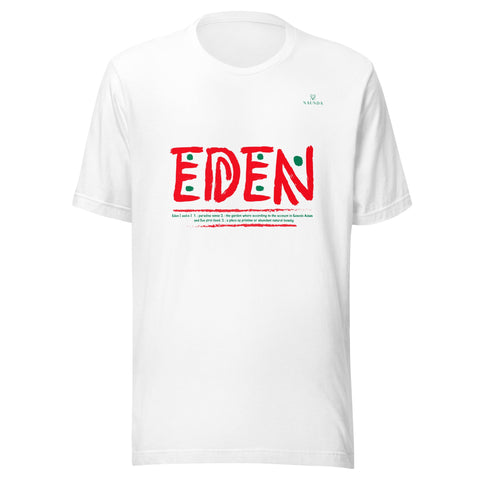 EDEN WORDMARK with Green Logo Unisex T-Shirt - Kima Kreates