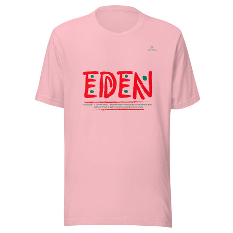EDEN WORDMARK with Green Logo Unisex T-Shirt - Kima Kreates