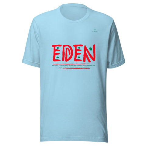 EDEN WORDMARK with Green Logo Unisex T-Shirt - Kima Kreates