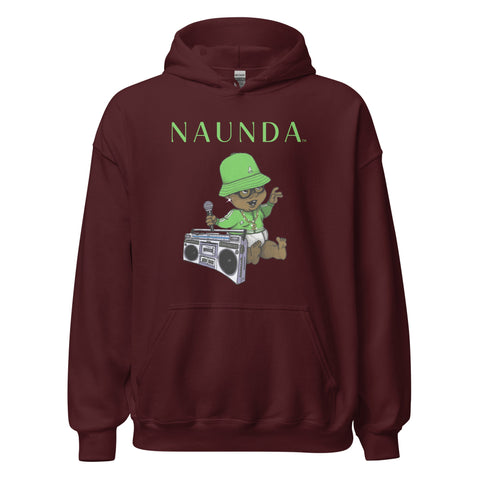 EIGHTIES BABY with Green Logo Unisex Hoodie - Kima Kreates