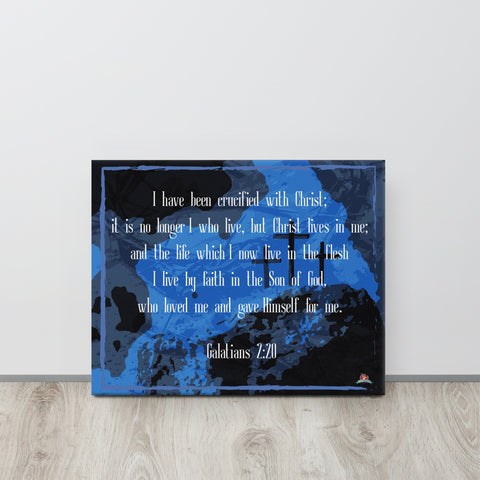 "GALATIANS 2:20 (Inspirational Series)" Canvas Print (16"x20") - Kima Kreates