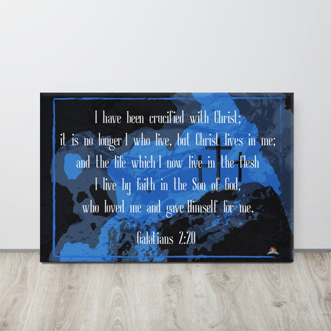 "GALATIANS 2:20 (Inspirational Series)" Canvas Print (24"x36") - Kima Kreates