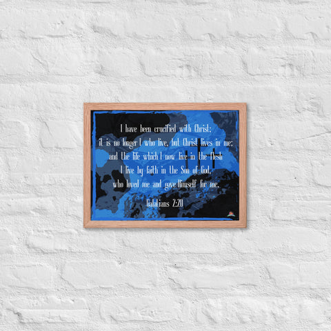 "GALATIANS 2:20 (Inspirational Series)" Framed poster (12"x16") - Kima Kreates