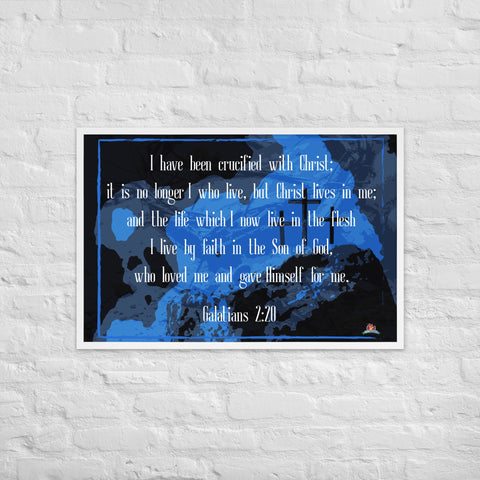 "GALATIANS 2:20 (Inspirational Series)" Framed poster (24"x36") - Kima Kreates