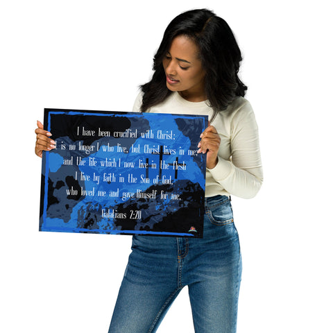 "GALATIANS 2:20 (Inspirational Series)" Poster (12"x16") - Kima Kreates
