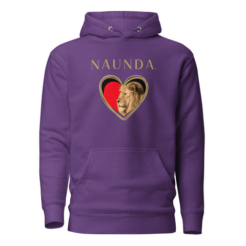 HEART OF A LION with Gold Logo Premium Unisex Hoodie - Kima Kreates