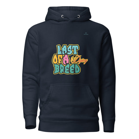 LAST OF A DYING BREED with Sky Blue Logo Premium Unisex Hoodie - Kima Kreates