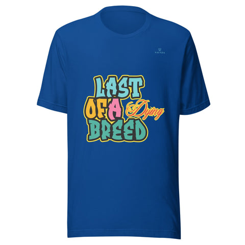 LAST OF A DYING BREED with Sky Blue Logo Unisex T-Shirt - Kima Kreates