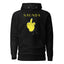 MIDDLE FINGER with Yellow Logo Premium Unisex Hoodie - Kima Kreates