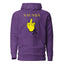 MIDDLE FINGER with Yellow Logo Premium Unisex Hoodie - Kima Kreates