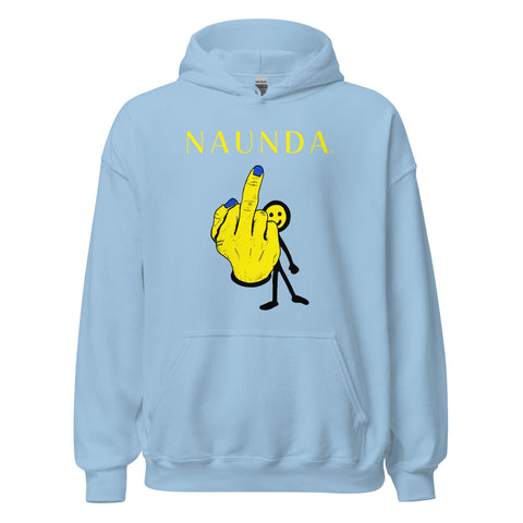 MIDDLE FINGER with Yellow Logo Unisex Hoodie - Kima Kreates