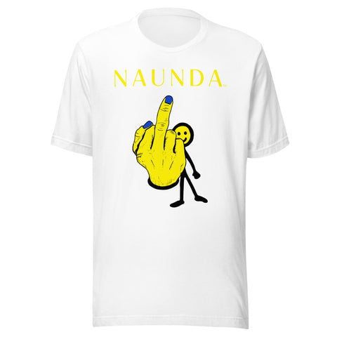Middle Finger with Yellow Logo Unisex T-Shirt - Kima Kreates