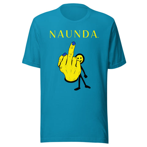 Middle Finger with Yellow Logo Unisex T-Shirt - Kima Kreates