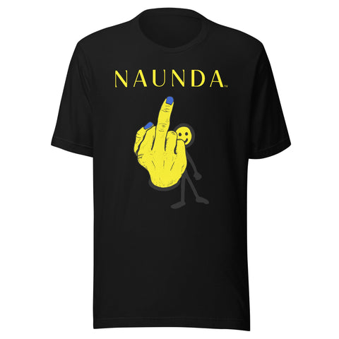 Middle Finger with Yellow Logo Unisex T-Shirt - Kima Kreates