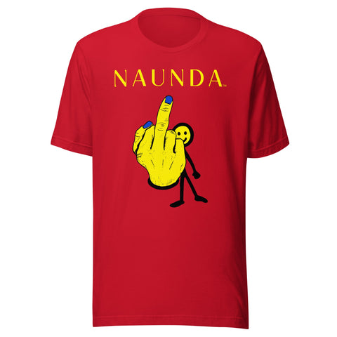 Middle Finger with Yellow Logo Unisex T-Shirt - Kima Kreates