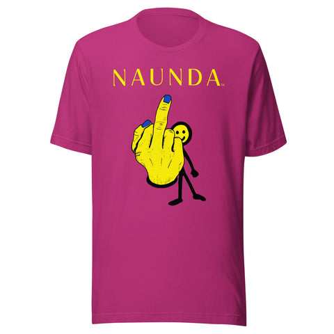 Middle Finger with Yellow Logo Unisex T-Shirt - Kima Kreates