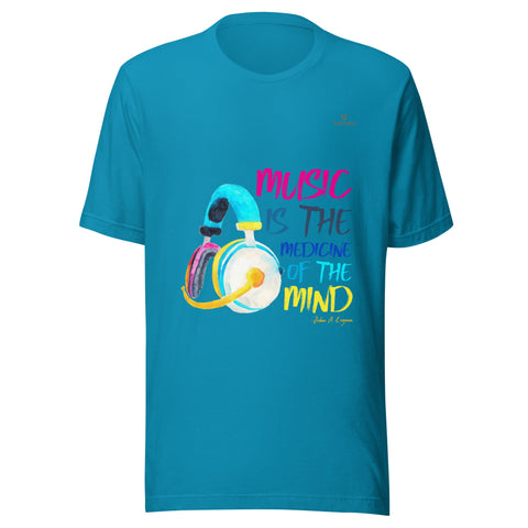 MUSIC with Orange Logo Unisex T-Shirt - Kima Kreates