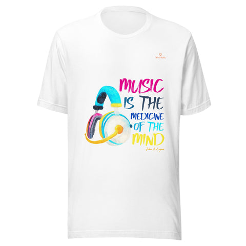 MUSIC with Orange Logo Unisex T-Shirt - Kima Kreates