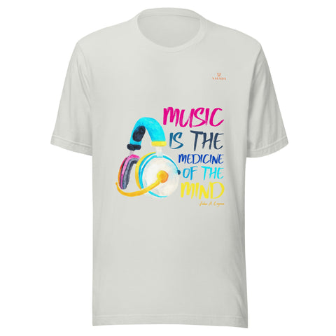 MUSIC with Orange Logo Unisex T-Shirt - Kima Kreates