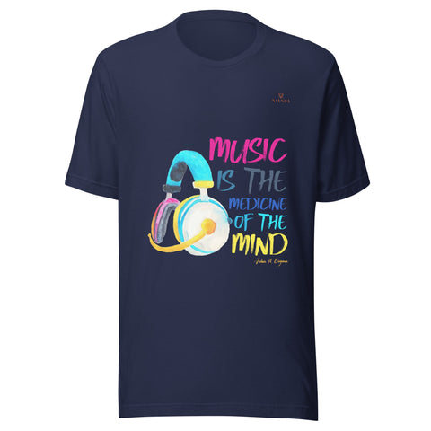 MUSIC with Orange Logo Unisex T-Shirt - Kima Kreates
