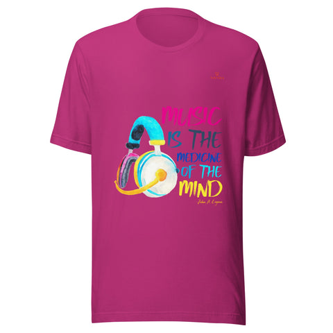 MUSIC with Orange Logo Unisex T-Shirt - Kima Kreates