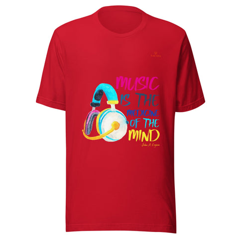 MUSIC with Orange Logo Unisex T-Shirt - Kima Kreates