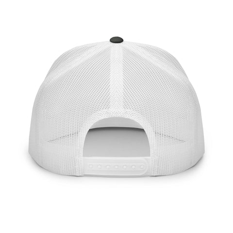Naunda Art 5 Panel Trucker Cap (White) - Kima Kreates