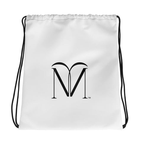 Naunda Art Drawstring Bag (Black) - Kima Kreates