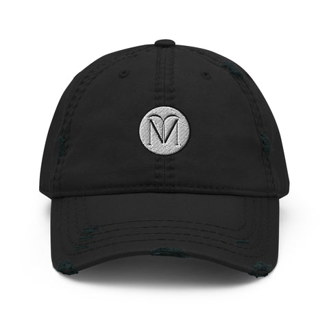 Naunda Art Patch Distressed Dad Hat (Black) - Kima Kreates