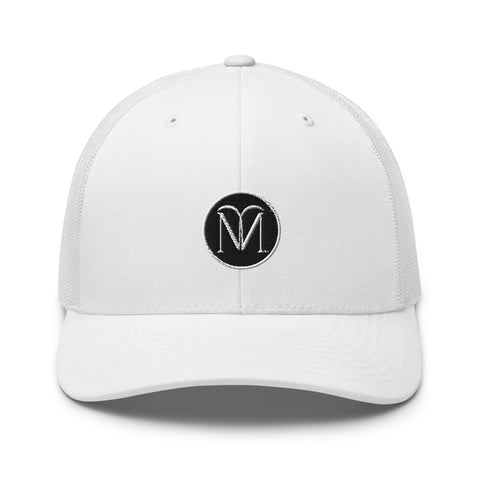 Naunda Art Patch Retro Trucker Cap (White) - Kima Kreates