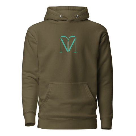 Naunda Art with Turquoise Logo Premium Unisex Hoodie - Kima Kreates