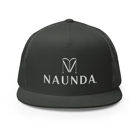 Naunda Complete 5 Panel Trucker Cap (White) - Kima Kreates