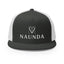 Naunda Complete 5 Panel Trucker Cap (White) - Kima Kreates