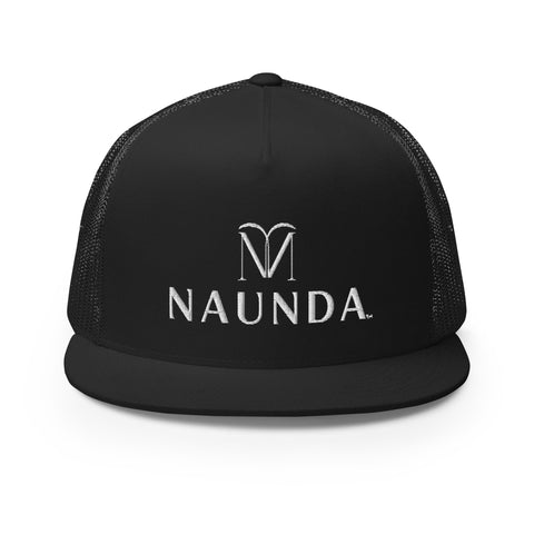 Naunda Complete 5 Panel Trucker Cap (White) - Kima Kreates