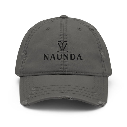 Naunda Complete Distressed Dad Hat (Black) - Kima Kreates