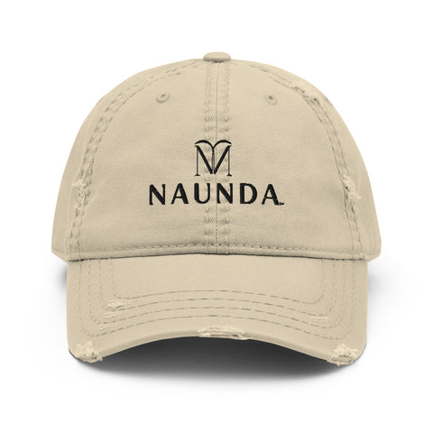 Naunda Complete Distressed Dad Hat (Black) - Kima Kreates