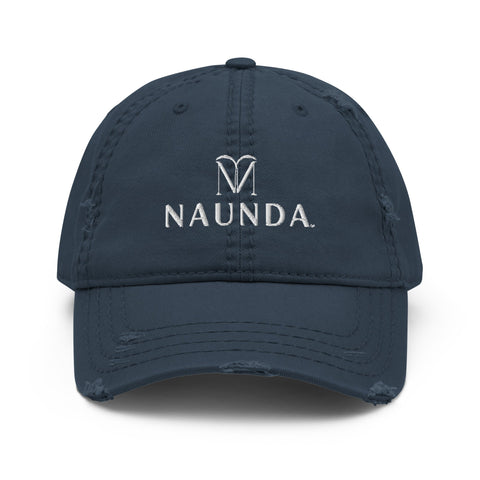 Naunda Complete Distressed Dad Hat (White) - Kima Kreates