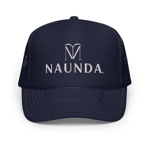 Naunda Complete Foam Trucker Hat (White) - Kima Kreates
