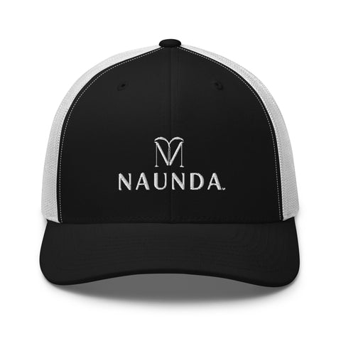 Naunda Complete Retro Trucker Cap (White) - Kima Kreates