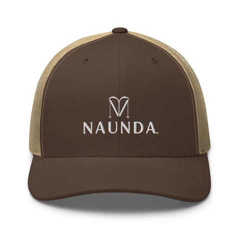 Naunda Complete Retro Trucker Cap (White) - Kima Kreates