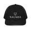 Naunda Complete Snapback Trucker Cap (White) - Kima Kreates