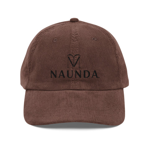 Naunda Complete Vintage Corduroy Cap (Black) - Kima Kreates