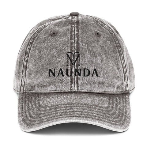 Naunda Complete Vintage Cotton Twill Cap (Black) - Kima Kreates