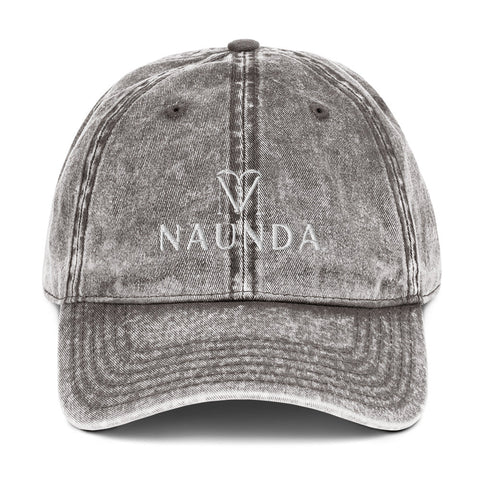 Naunda Complete Vintage Cotton Twill Cap (White) - Kima Kreates