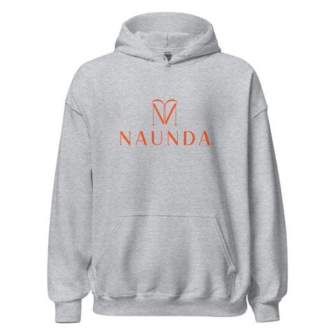 Naunda Complete with Orange Logo Unisex Hoodie - Kima Kreates
