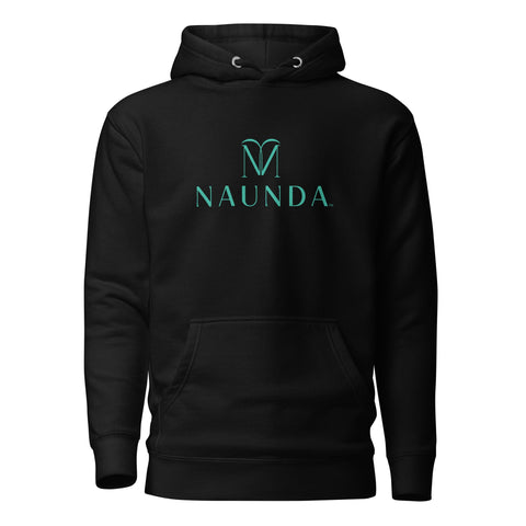 Naunda Complete with Turquoise Logo Premium Unisex Hoodie - Kima Kreates