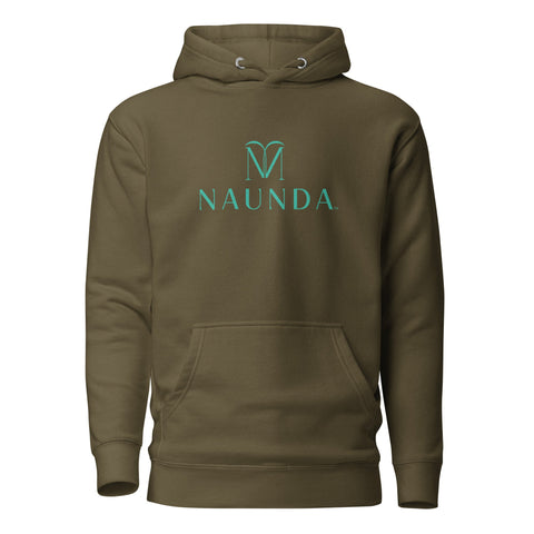 Naunda Complete with Turquoise Logo Premium Unisex Hoodie - Kima Kreates
